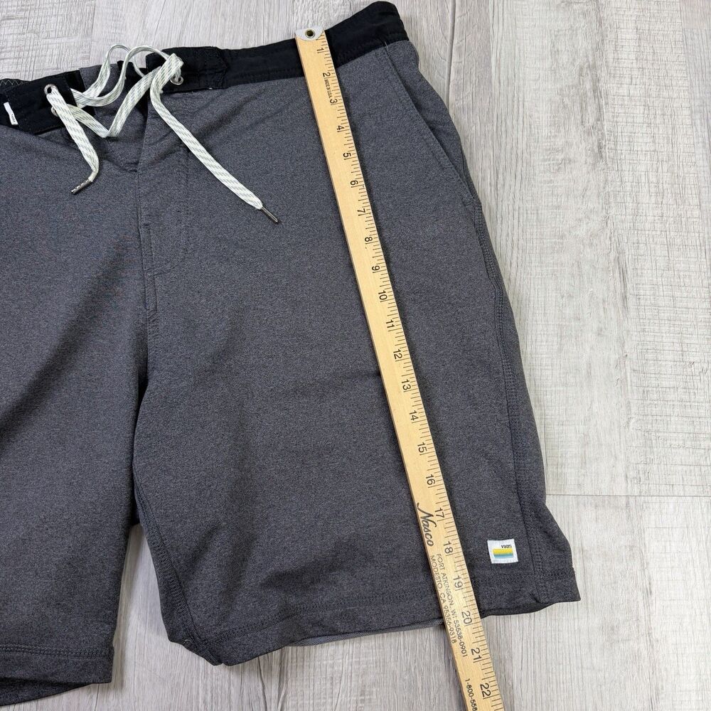 Vuori Cruise Boardshorts Mens 36 Charcoal Grey Waistband Swim Trunks READ N - Picture 7 of 10